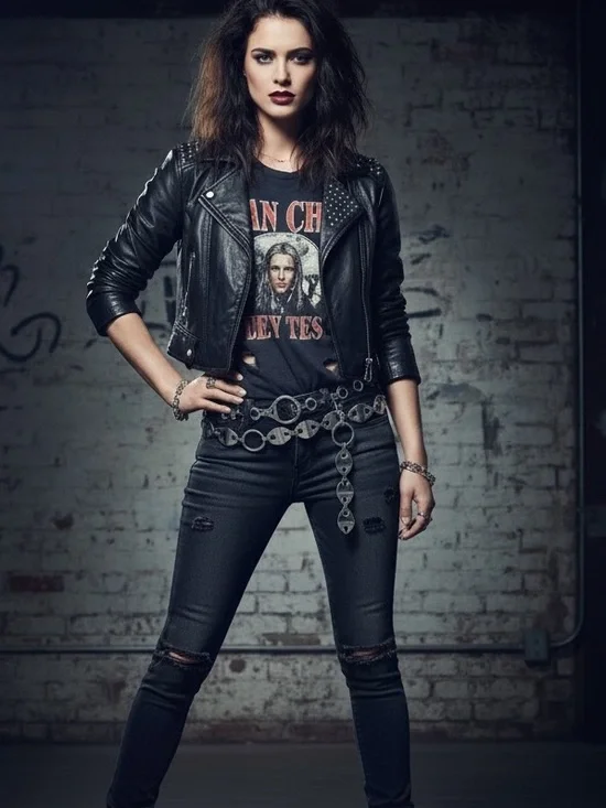 Vintage Silver Oval Chain Link Floral Concho Belt Size M/L - Picture 4 of 8